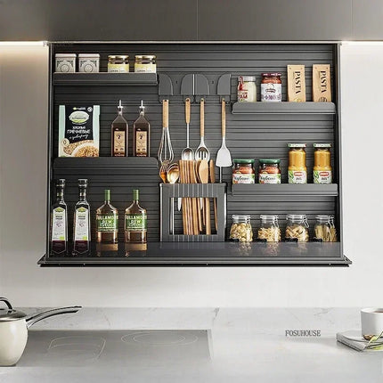 Electric Voice-Controlled Vertical Kitchen Cabinet Lifting Rack — 10 Width Options