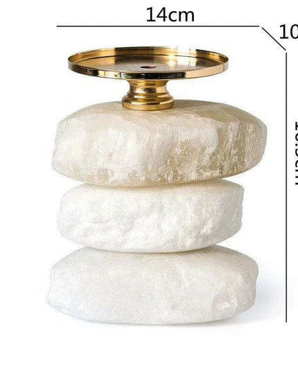 Natural Ore Candle Holder Set: Handcrafted Elegance for Wedding and Home Decor