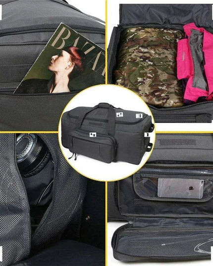 Premium Heavy-Duty Wheeled Tactical Duffel Bag for Adventurers and Travelers