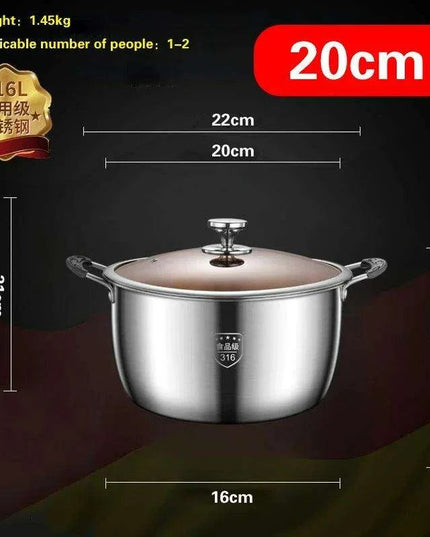 Large Capacity Heavy-Duty 316 Stainless Steel Congee Cooker - Elevate Your Culinary Skills