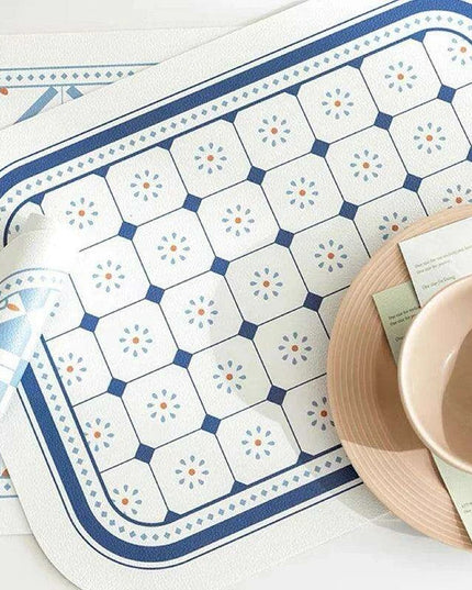 Elegant Leather Dining Table Mat - Premium Protection for Your Tableware