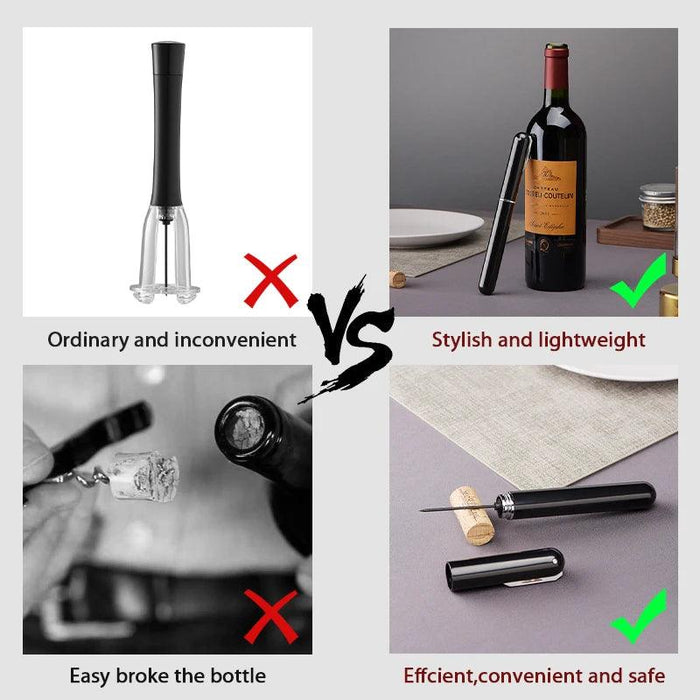 Effortless Wine Uncorking Air Pressure Corkscrew Set