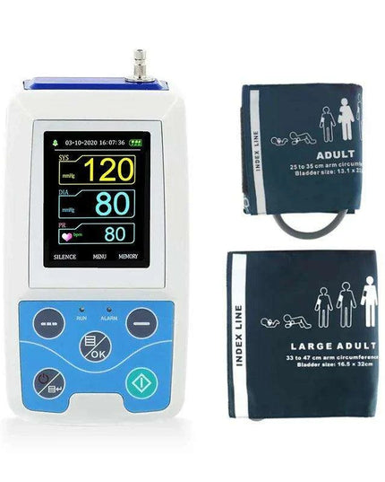 24-Hour Multi-Cuff Ambulatory Blood Pressure Monitor ABPM50+ with Free Data Analysis Software for All Ages