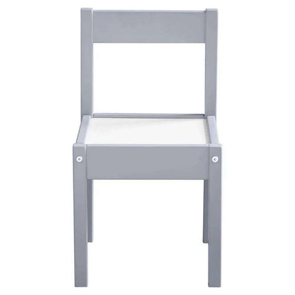 Stylish Gray and White Children’s Table and Chair Set - Perfect for Homeschooling Environments