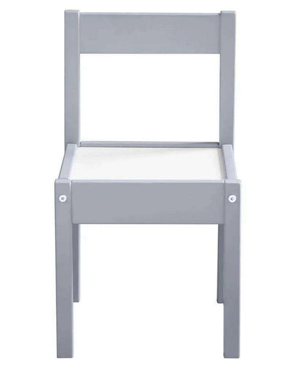 Stylish Gray and White Children’s Table and Chair Set - Perfect for Homeschooling Environments