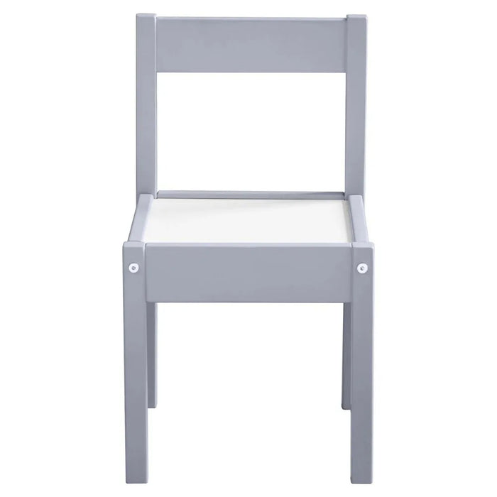 Baby Relax Hunter 3-Piece Kids Table and Chair Set - Gray / White - Ideal for Homeschooling Parents
