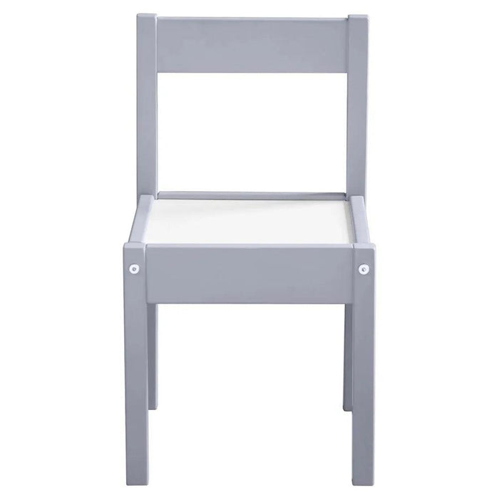 Baby Relax Hunter 3-Piece Kiddy Table & Chair Kids Set, Gray / White