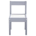 Baby Relax Hunter 3-Piece Kids Table and Chair Set - Gray / White - Ideal for Homeschooling Parents