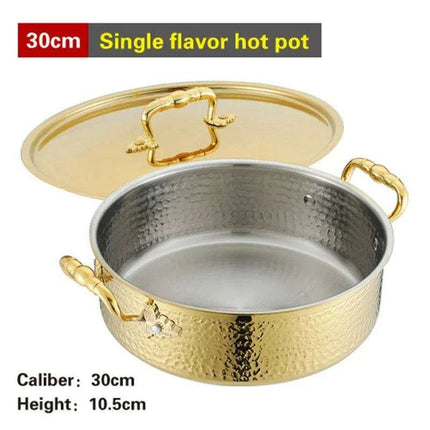 Versatile Dual Flavor Stainless Steel Hotpot with Crystal Clear Soup Pot - Enhance Your Culinary Adventures