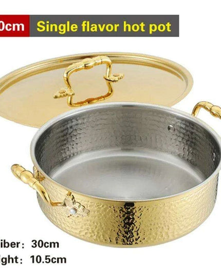 Versatile Dual Flavor Stainless Steel Hotpot with Crystal Clear Soup Pot - Enhance Your Culinary Adventures