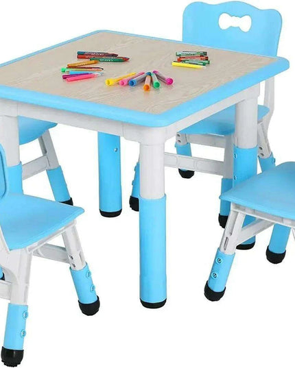 Creative Kids Adjustable Table and Chair Set with Interactive Graffiti Surface - Ideal for Ages 2-10