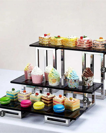 Elegant Stainless Steel Tea Buffet Stand for Sophisticated Entertaining