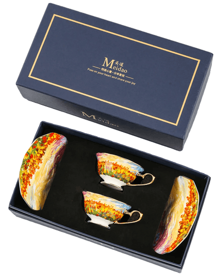 Elegant Bone China Tea and Coffee Set for Two - Savor Every Sip in Style