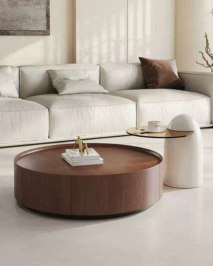 Elegant Customizable Round Wood Coffee Table for Luxurious Home Interiors