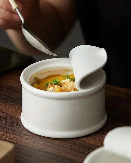 Sophisticated Ceramic Bowl and Saucer Set for Gourmet Dining Experience