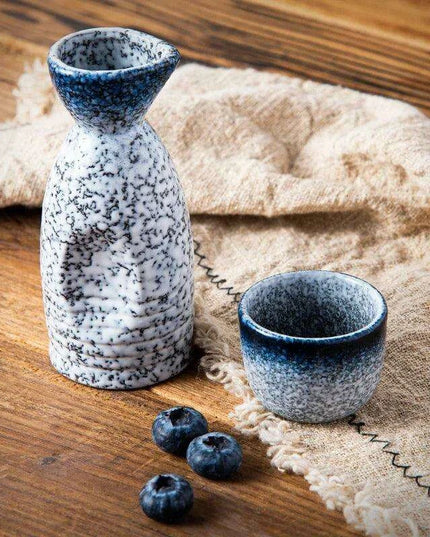 Refined Japanese Ceramic Sake Set for Elegant Beverage Serving