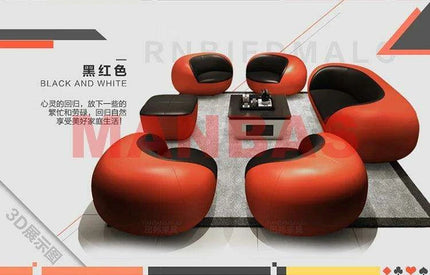 Sophisticated Italian Leather Modern Lounge Seating