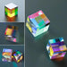 Colorful Mini Optical Glass X-Cube Prism - Engaging Physics Toy for Young Minds