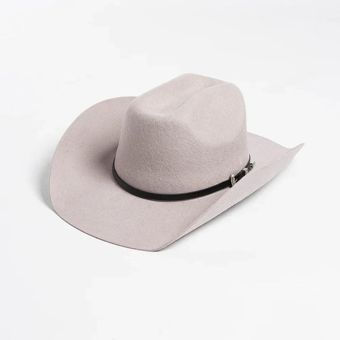 Stylish Women's Wide Brim Wool Cowboy Hat with Buckle Accent - Fall/Winter Collection (M/L Size)