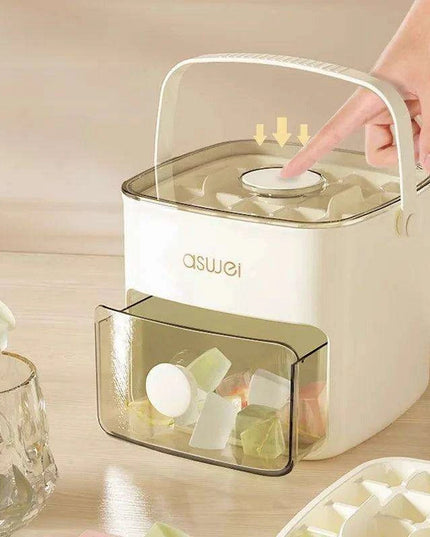 Premium Double Layer Ice Cube Maker - Food Safe Ice Storage Solution