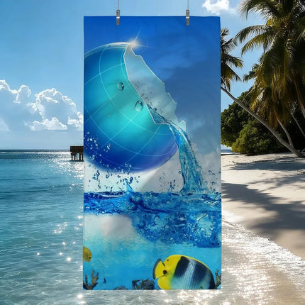 A20MaoX Ocean Creatures Butterfly Quick-Dry Microfiber Beach Towel