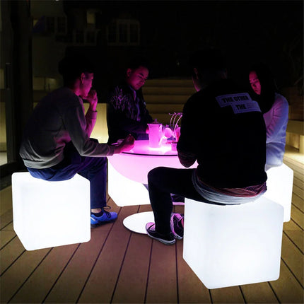 LED Luminous Cube Lamp — RGB 16 Colors, Battery Powered, 10–25cm