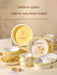 Adorable Bear Dodo Cream Kids Breakfast Bowl Set - Essential Kitchen Delight