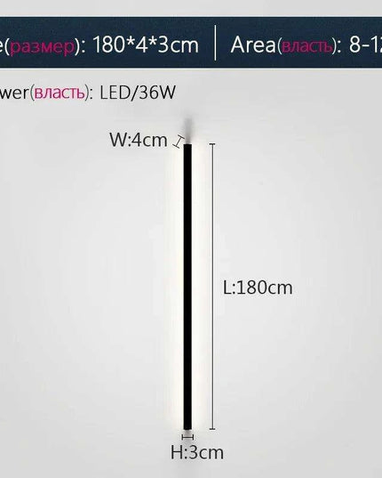 Sleek Nordic Waterproof LED Strip Wall Lamp Set with Remote Control - Ideal Outdoor Lighting Solution