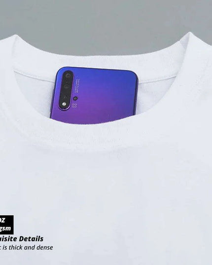 Men's Premium Heavyweight Cotton Oversized Summer T-Shirt - Short Sleeve O-Neck