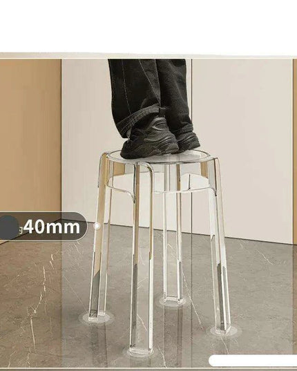 Sleek Transparent Folding Stool for Contemporary Interiors