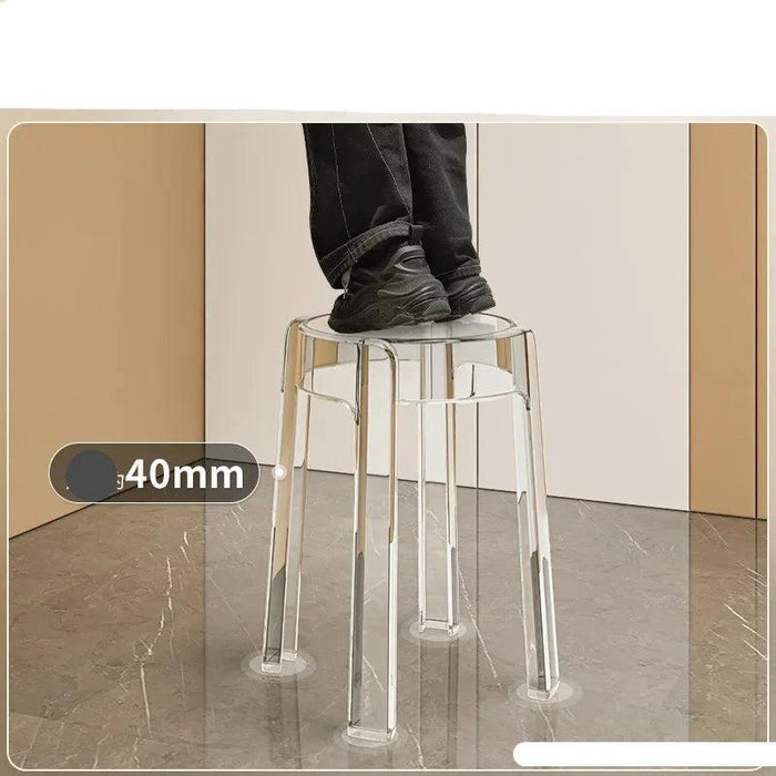 Sleek Transparent Folding Stool for Contemporary Interiors