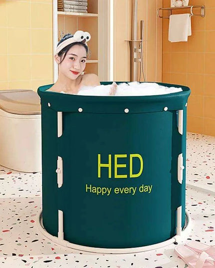 Experience Ultimate Relaxation with Our Space-Saving Japanese-Inspired Portable Bathtub for Adults