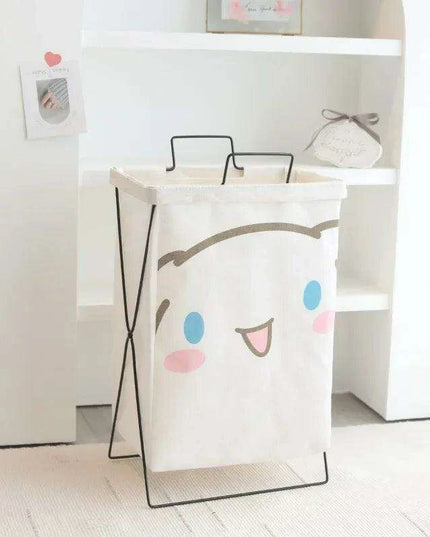 Hello Kitty Stylish Foldable Laundry Hamper: Sturdy Iron Frame & Waterproof Design - Spacious Organizer