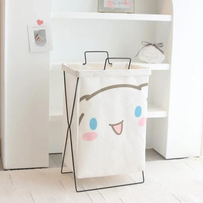 Hello Kitty Stylish Foldable Laundry Hamper: Sturdy Iron Frame & Waterproof Design - Spacious Organizer