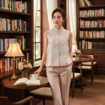 Chinese Style Tang Suit Women's Vest Spring 2026 New National Style Frog Button Top Modern Elegant Luxury Vest chinese-style-tang-suit-womens-vest-spring-2026-new-national-style-frog-button-top-modern-elegant-luxury-vest