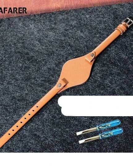 Elegant Cowhide Leather Watch Straps with Rose Steel Buckle - A Luxurious Women's Accessory