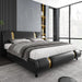Modern Adjustable Curved Headboard Stainless Steel Bed Frame