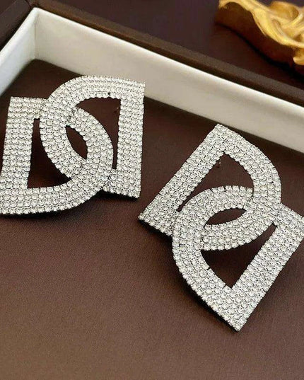 Vibrant Heart-Shaped Crystal Drop Earrings - Dazzling Rhinestone Statement Jewelry for Women with Bold Oversized Charm