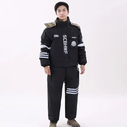 Global Blooming Winter Windproof Motorcycle Suit - Thick Graphene Line
