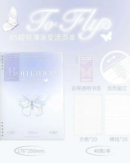 Customizable Ombre A5 & B5 Notebook Set for Stylish Office & School Essentials