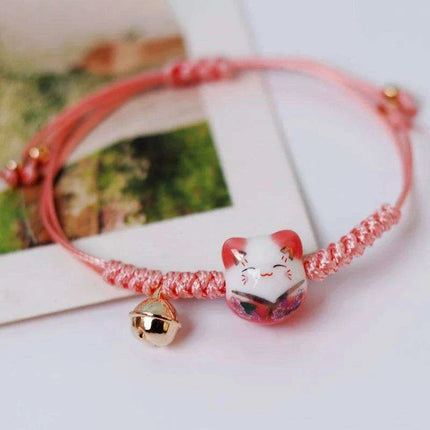 Charming Red Cord Lucky Cat Bracelet - A Thoughtful Gift for Women and Girls