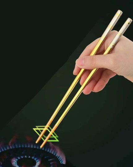 Elegant Laser Engraved Stainless Steel Chopsticks with Non-Slip Grip for Sushi and Noodle Lovers