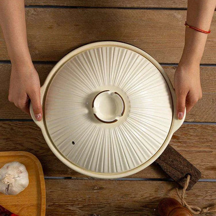 Korean Traditional Ceramic Casserole Pot - Perfect for Authentic Gas Cooking