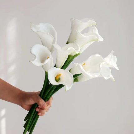 Life-like Calla Lily Artificial Flower Bouquet — Set of 10