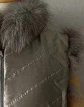 Reversible Luxury Fox Fur and Silk Winter Jacket - A Statement of Elegance