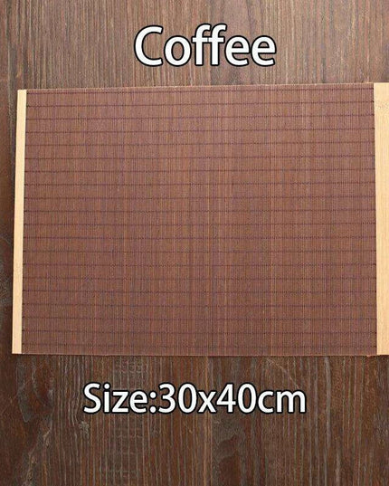 Sophisticated Bamboo Table Runner and Coaster Duo for Dining and Tea Events