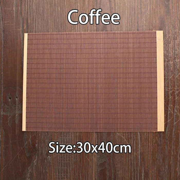 Sophisticated Bamboo Table Runner and Coaster Duo for Dining and Tea Events