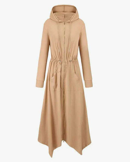 Elegant Summer Modal Dress with Gold Zipper and Comfortable Loose Fit