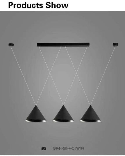 Sleek Customizable LED Pendant Light Set for Modern Kitchens and Dining Areas - Remote Control Dimming - Durable Metal Design - Easy Installation