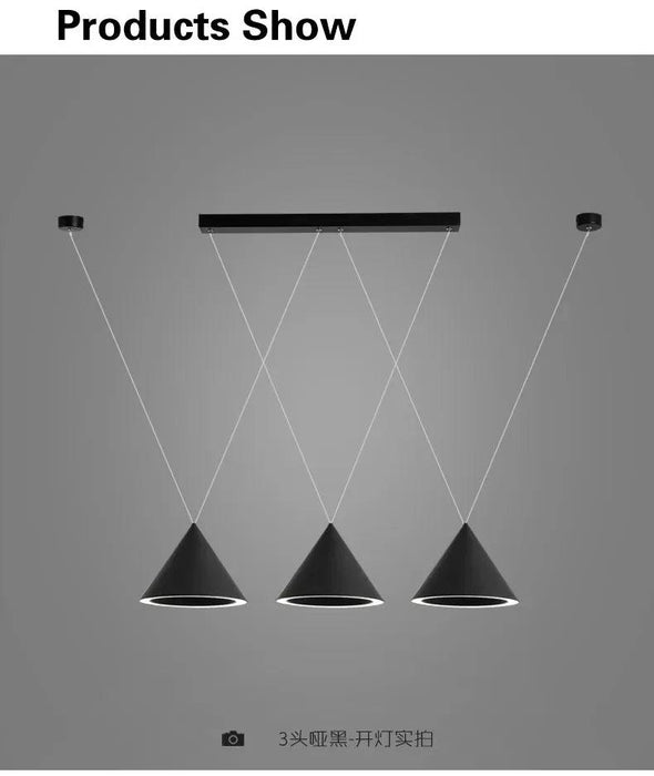 Sleek Customizable LED Pendant Light Set for Modern Kitchens and Dining Areas - Remote Control Dimming - Durable Metal Design - Easy Installation